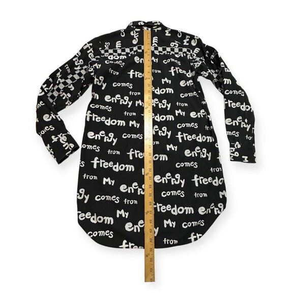 Comme des Garçons BLACK A/W2019 'My Energy Comes From Freedom' Shirt, Size XS - Picture 15 of 16